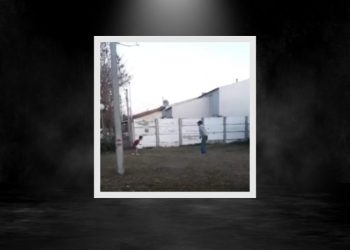 Gerardo Alzogaray sorprendió a unos nenes que estaban jugando al fútbol en un terreno